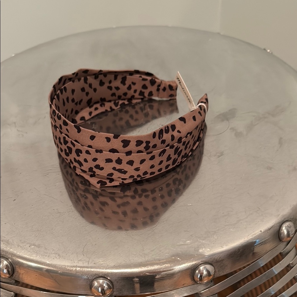 Leopard Print Brown Headband